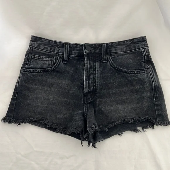 Free People~Frayed Denim Short Shorts / Black / Host Pick - Picture 3 of 7